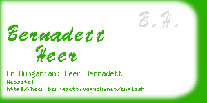 bernadett heer business card